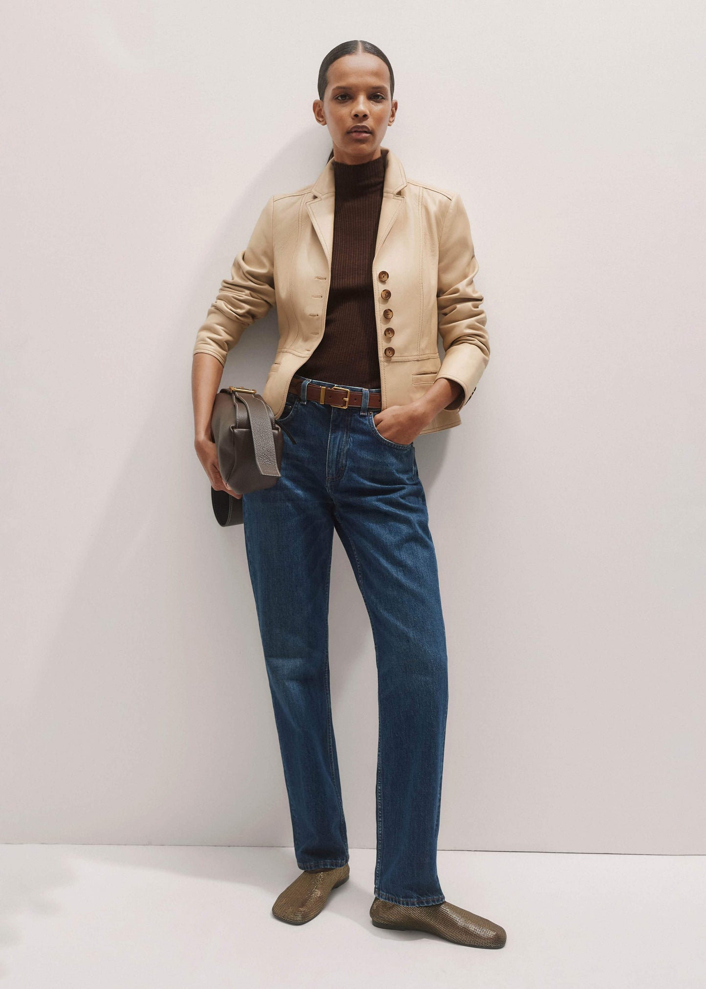 Blue Full-Length Straight Jean