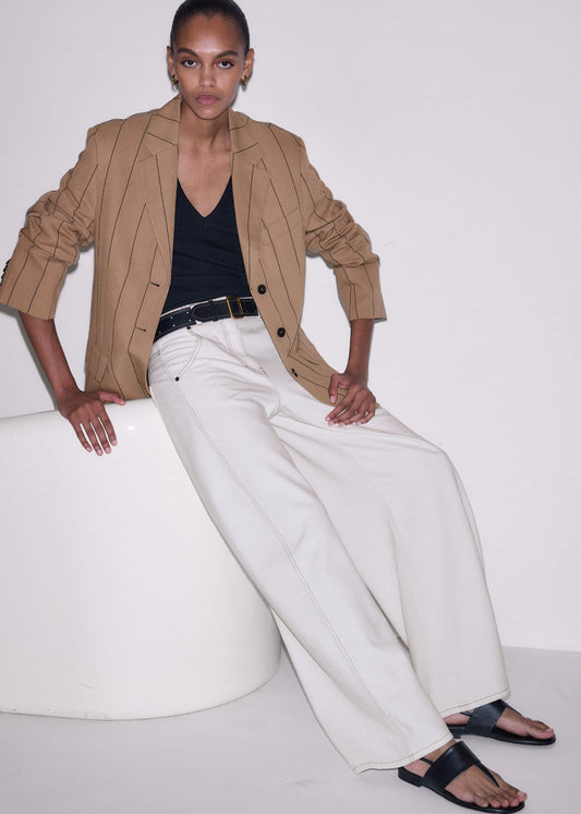 White Relaxed Engineered Jean