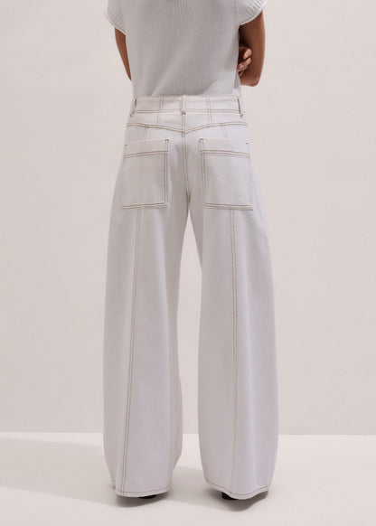 White Relaxed Engineered Jean