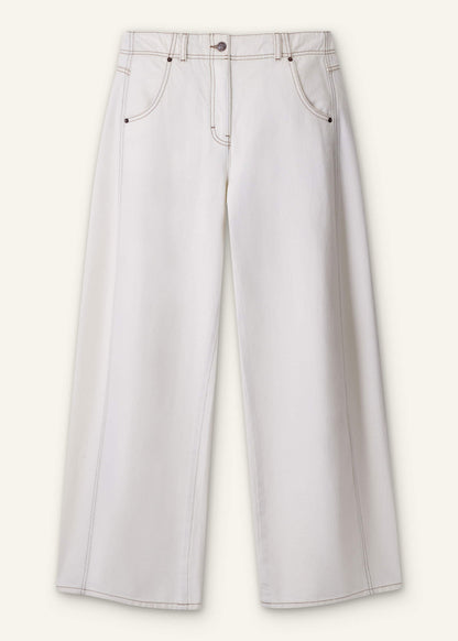White Relaxed Engineered Jean