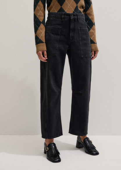 Black Patch Pocket Engineered Jean