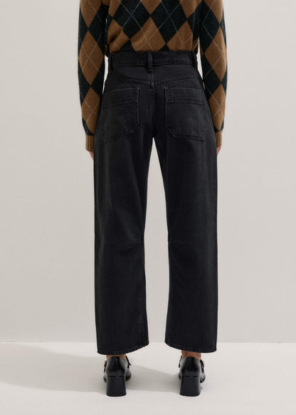 Black Patch Pocket Engineered Jean