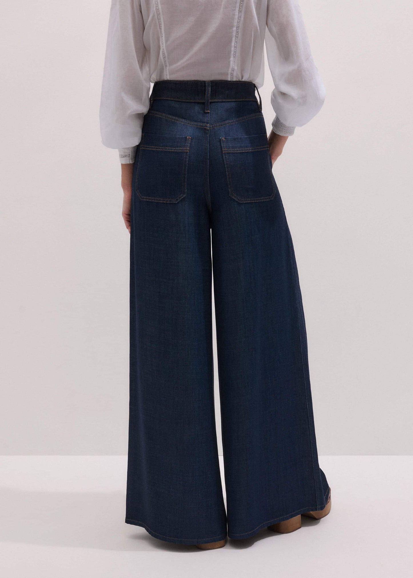 Dark Blue Pleat Very Wide Pant