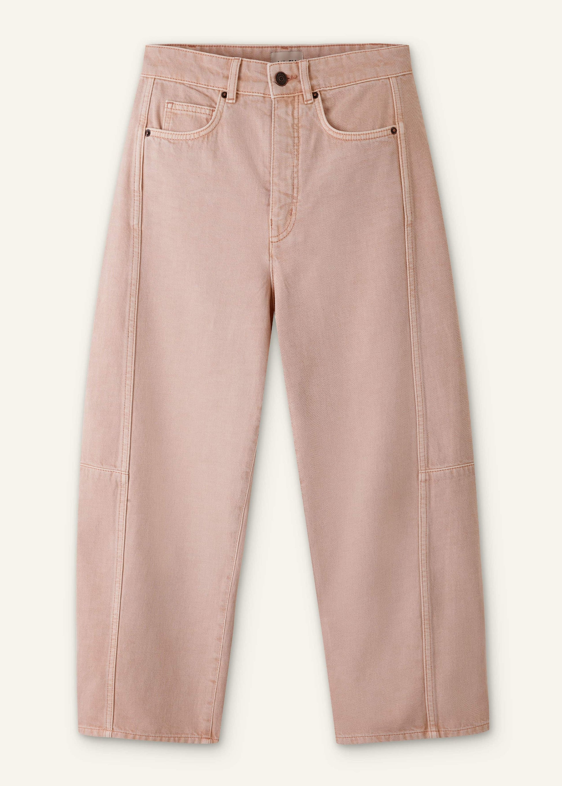 Pink Exaggerated Crop Jean