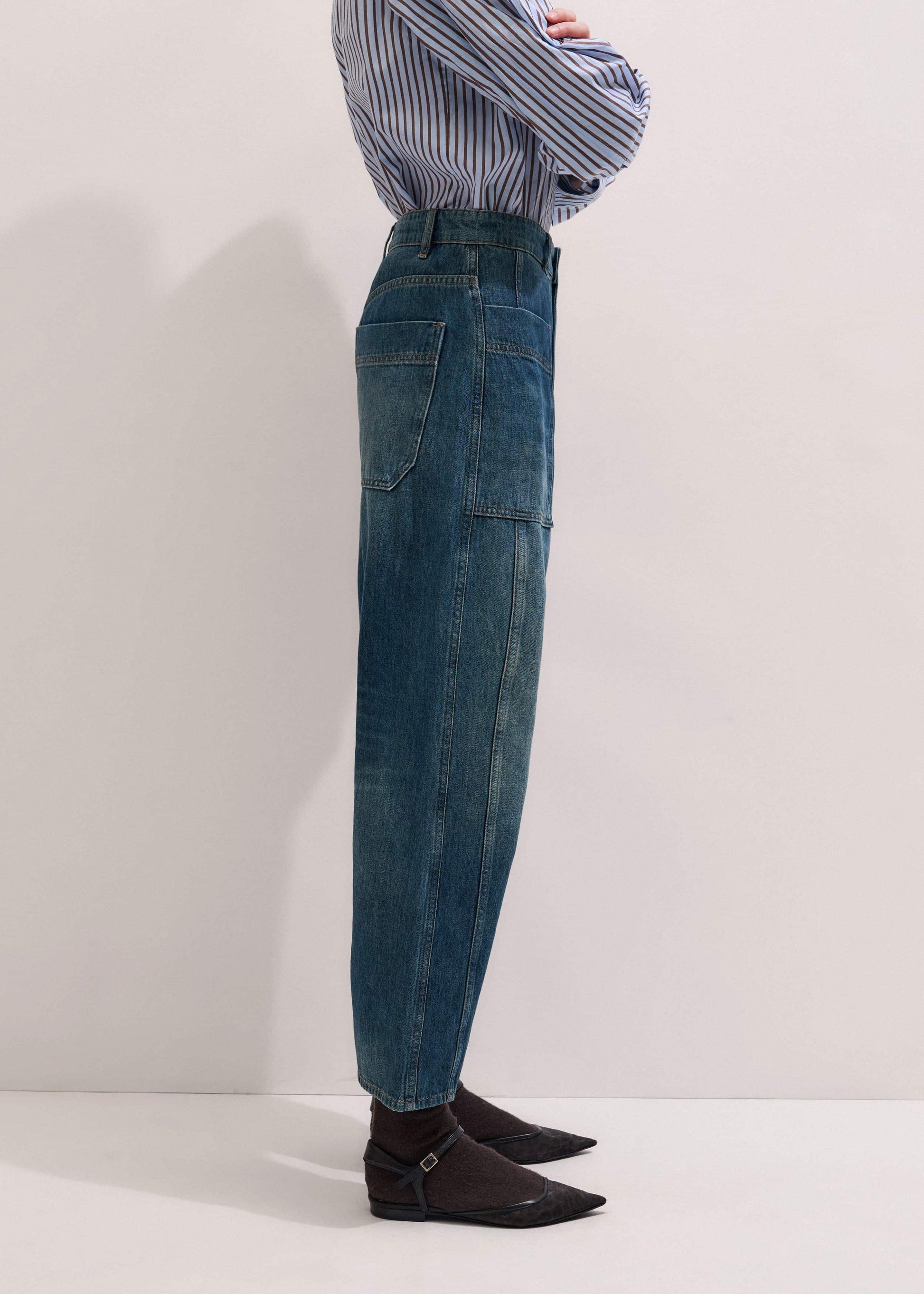 Blue Patch Pocket Engineered Jean