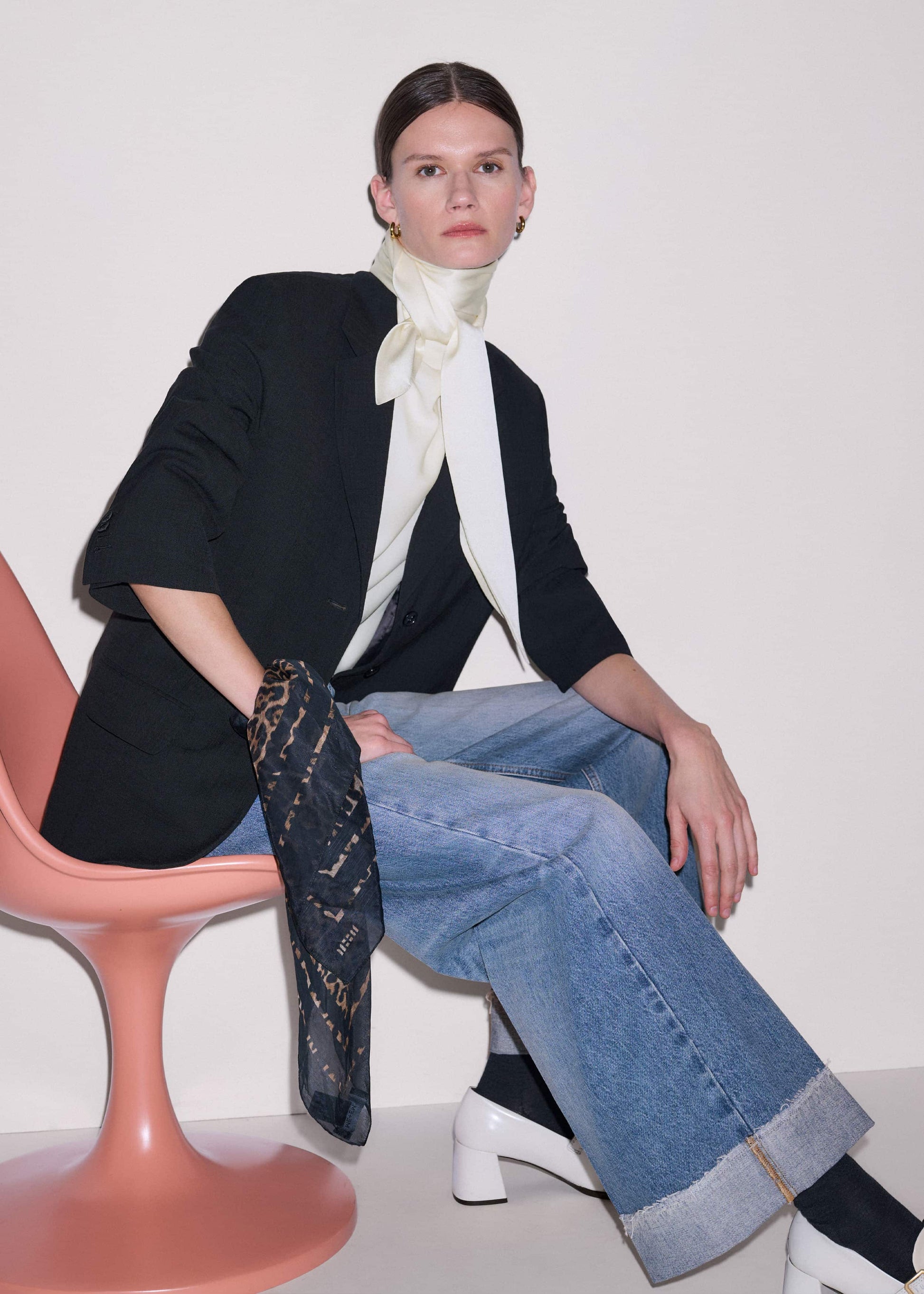 Mid Blue Straight Ankle Grazer Jean