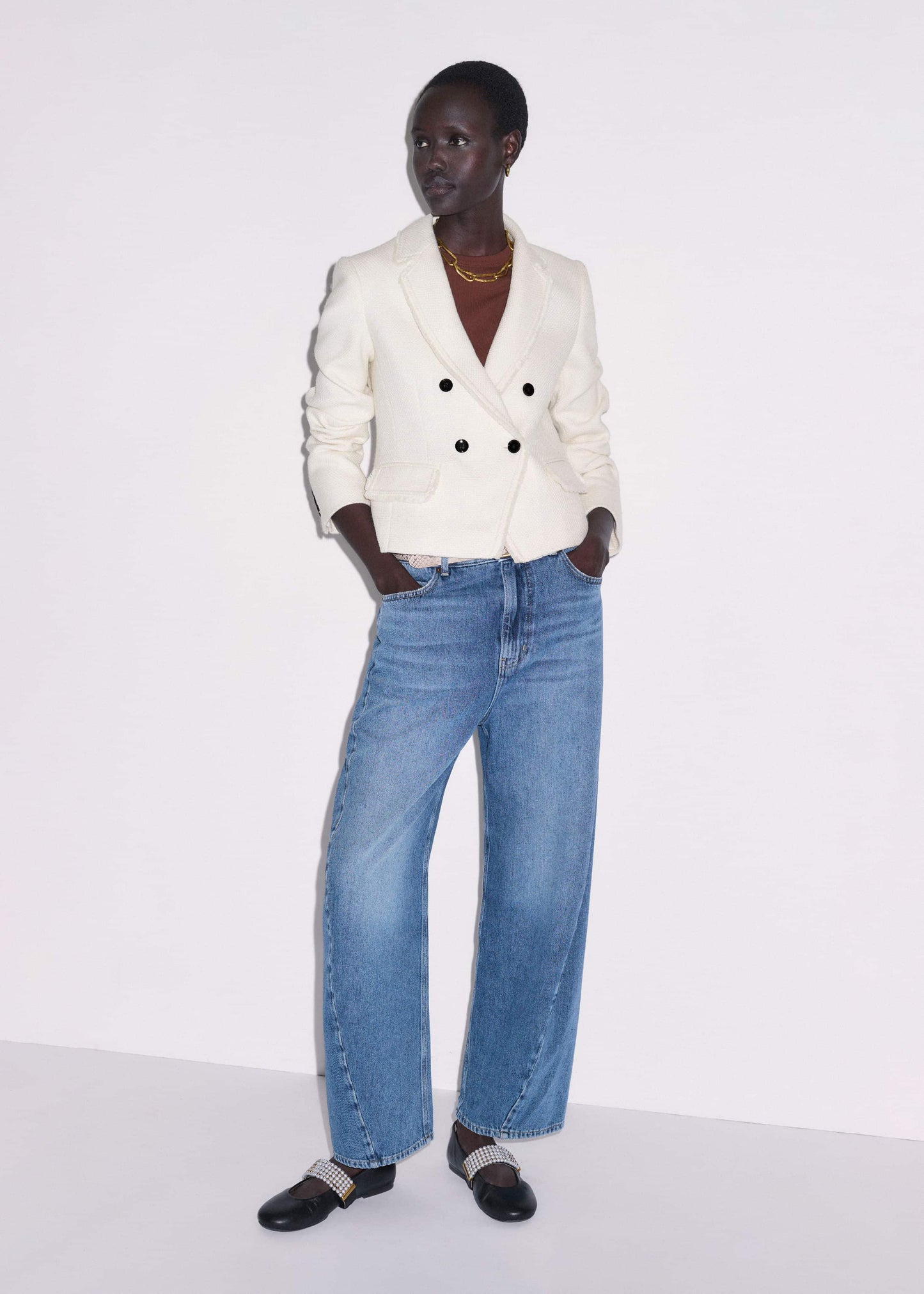 Blue Engineered Barrel Jean