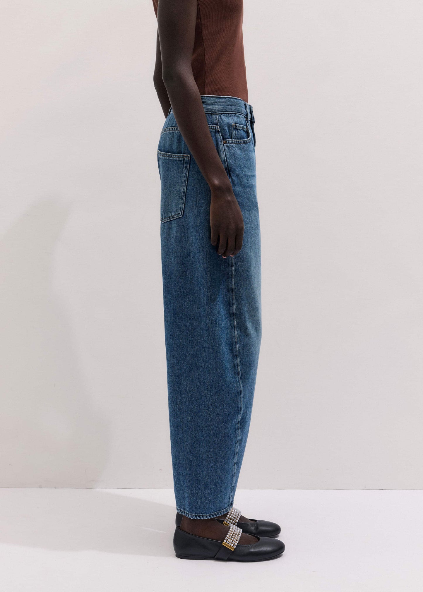 Blue Engineered Barrel Jean