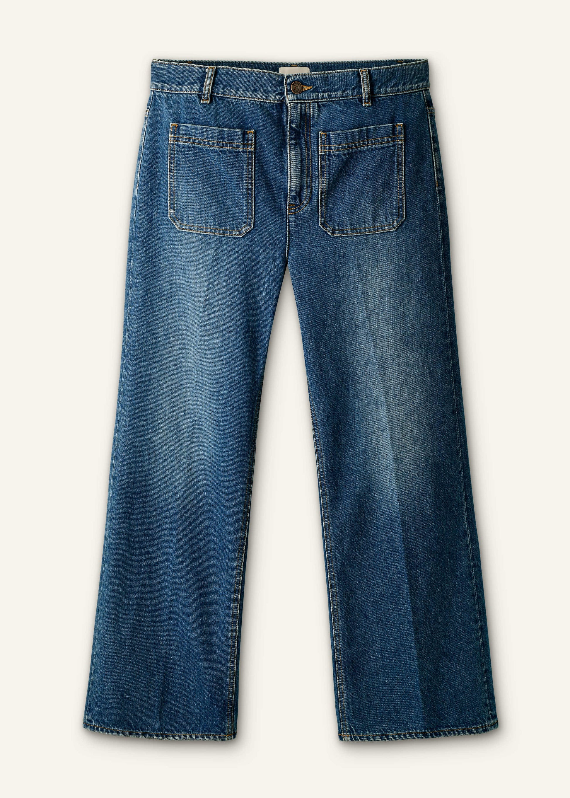Blue Leg Elongator Crop Jean