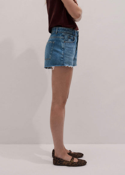 Blue Classic Cut Off Short