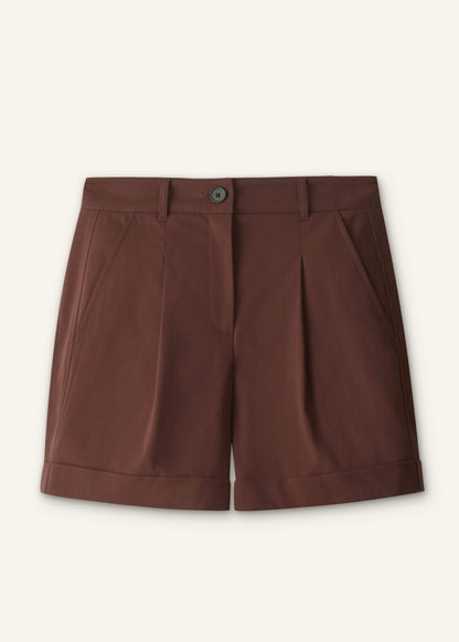 Cinnamon Brown Tailored Summer Short