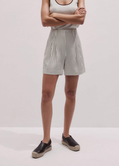 Ivory Tailored Pleat Short