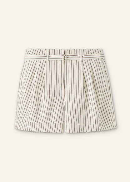 Ivory Tailored Pleat Short