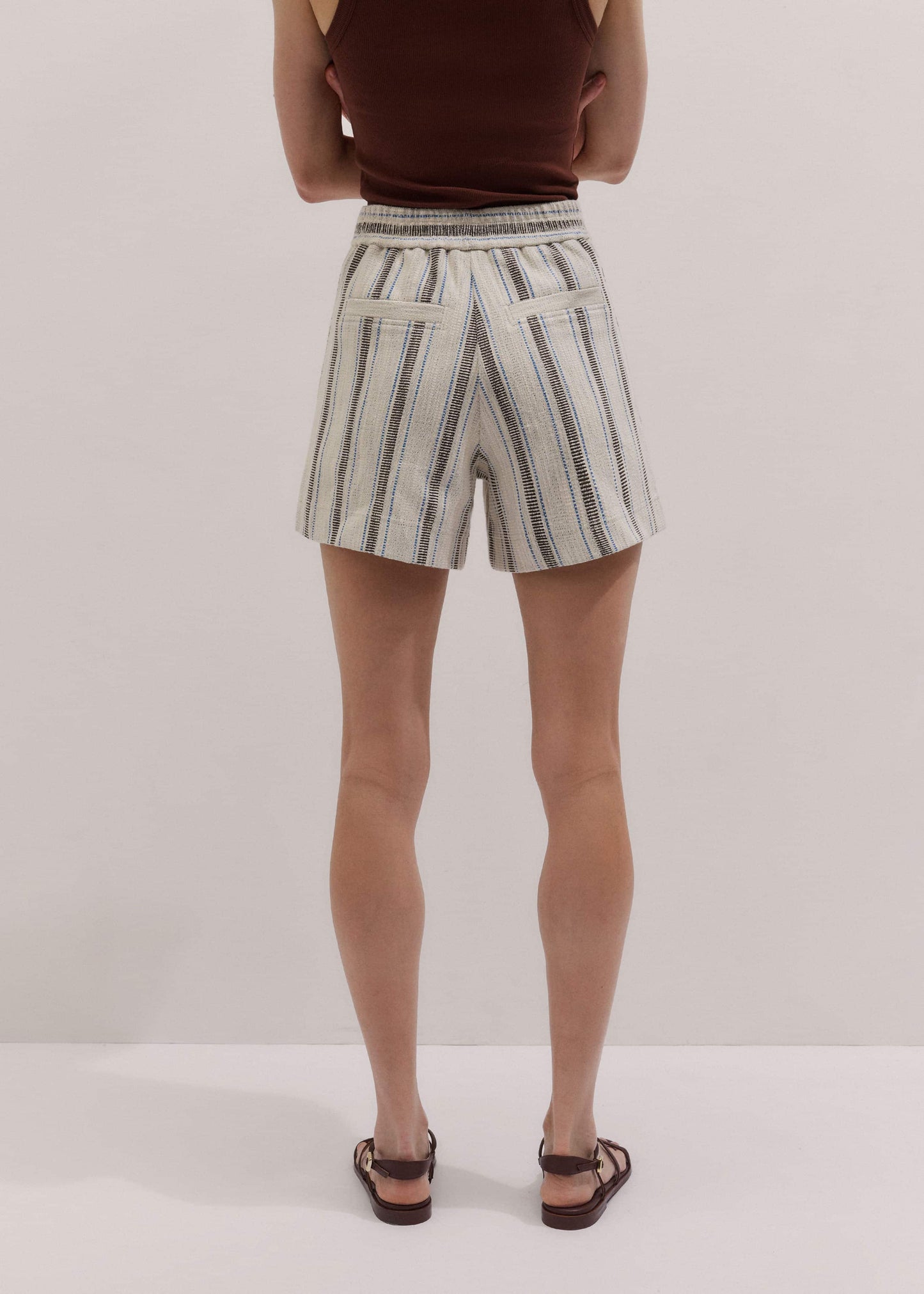 Cream Stripe Short