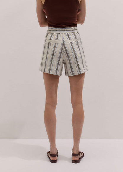 Cream Stripe Short