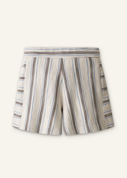 Cream Stripe Short