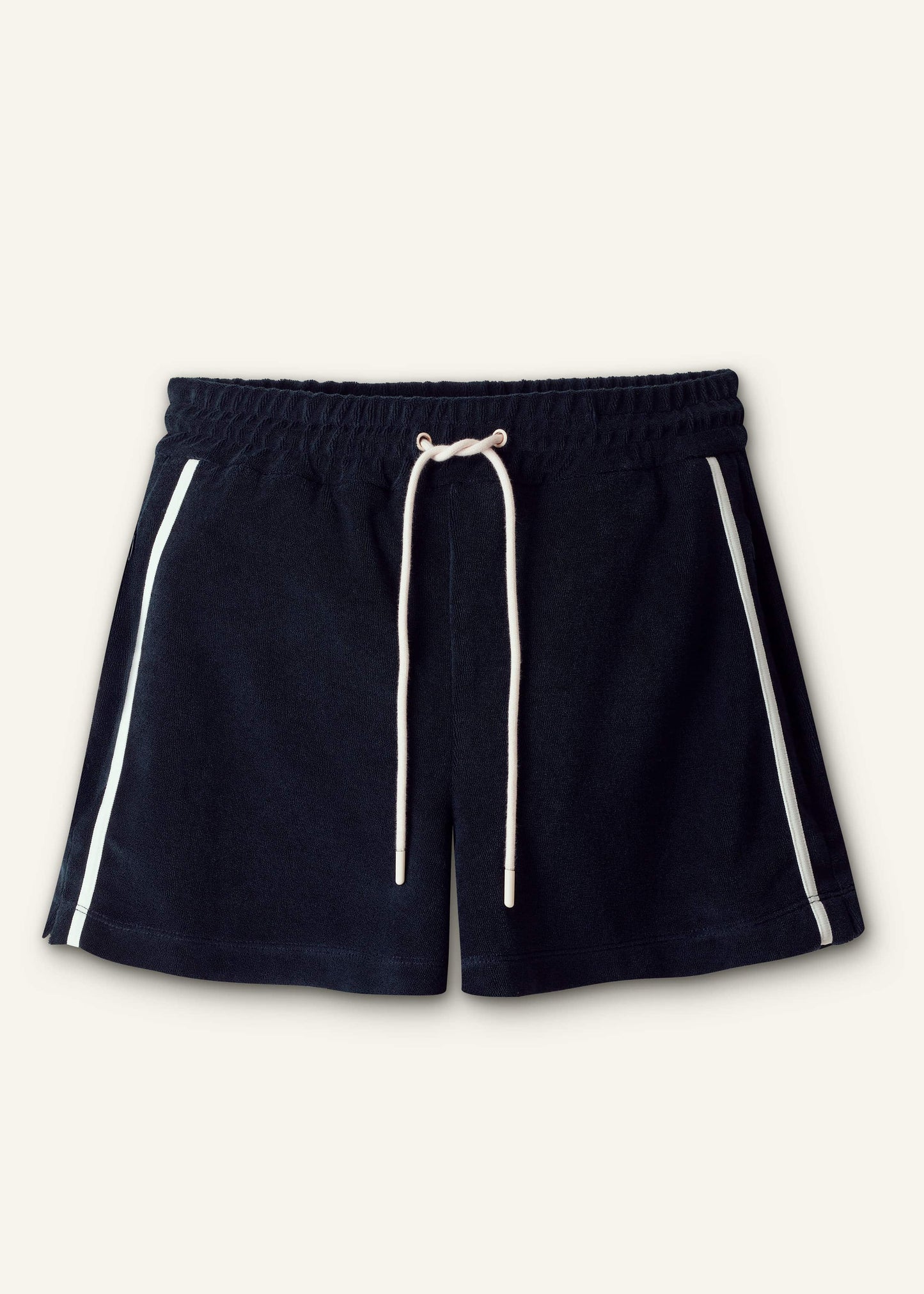 Navy Rib Trim Track Short