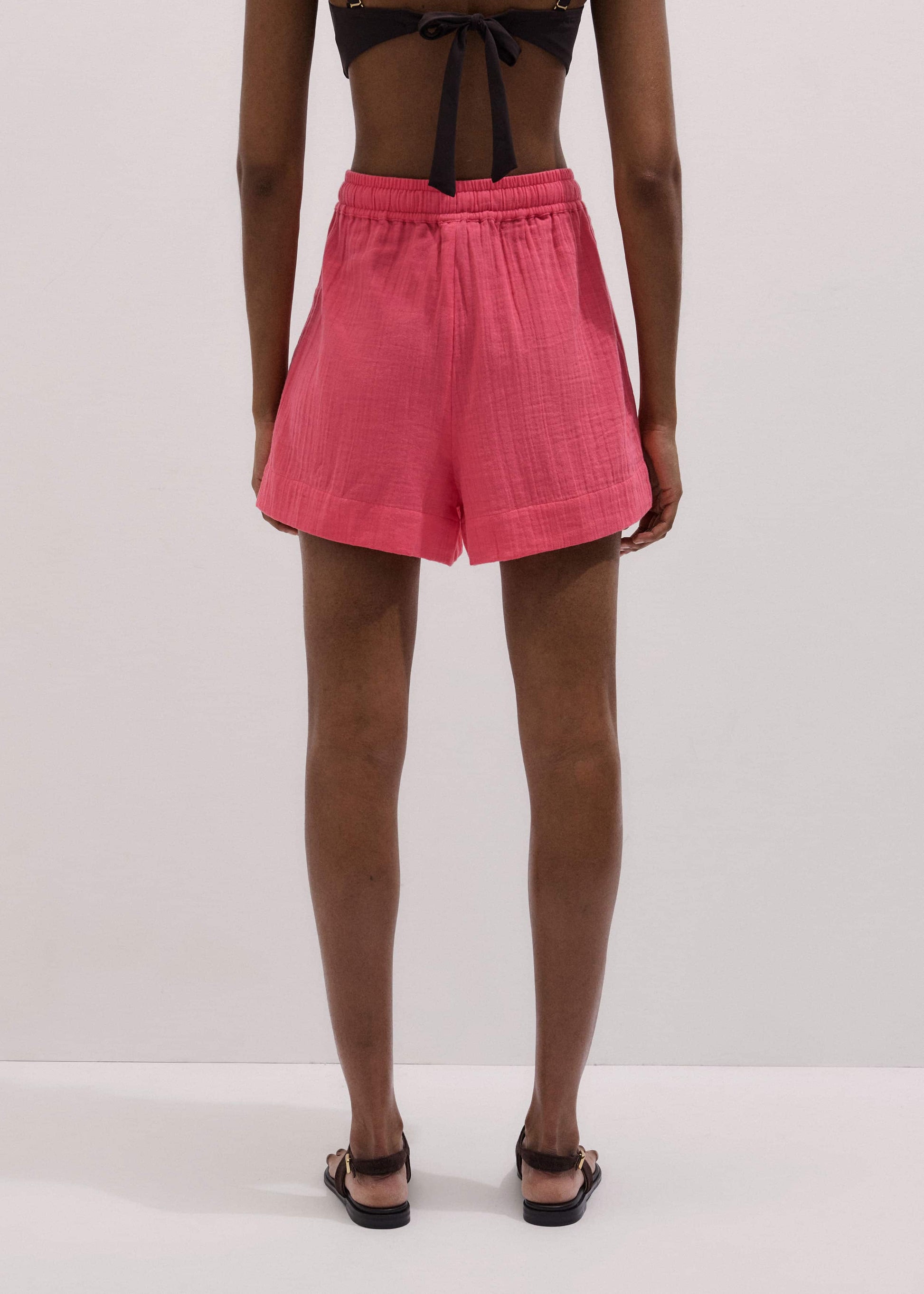 Pink Cheesecloth Summer Short