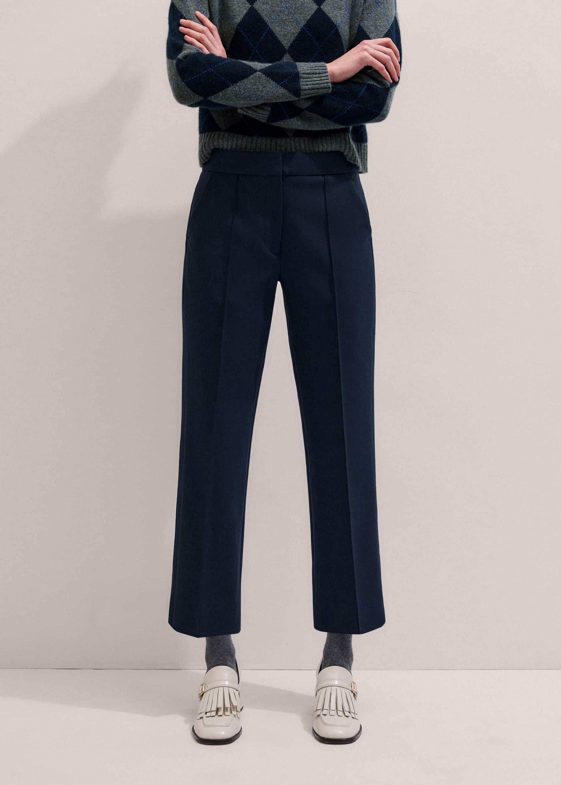 Navy Slim Crop Forever Pant | Pants