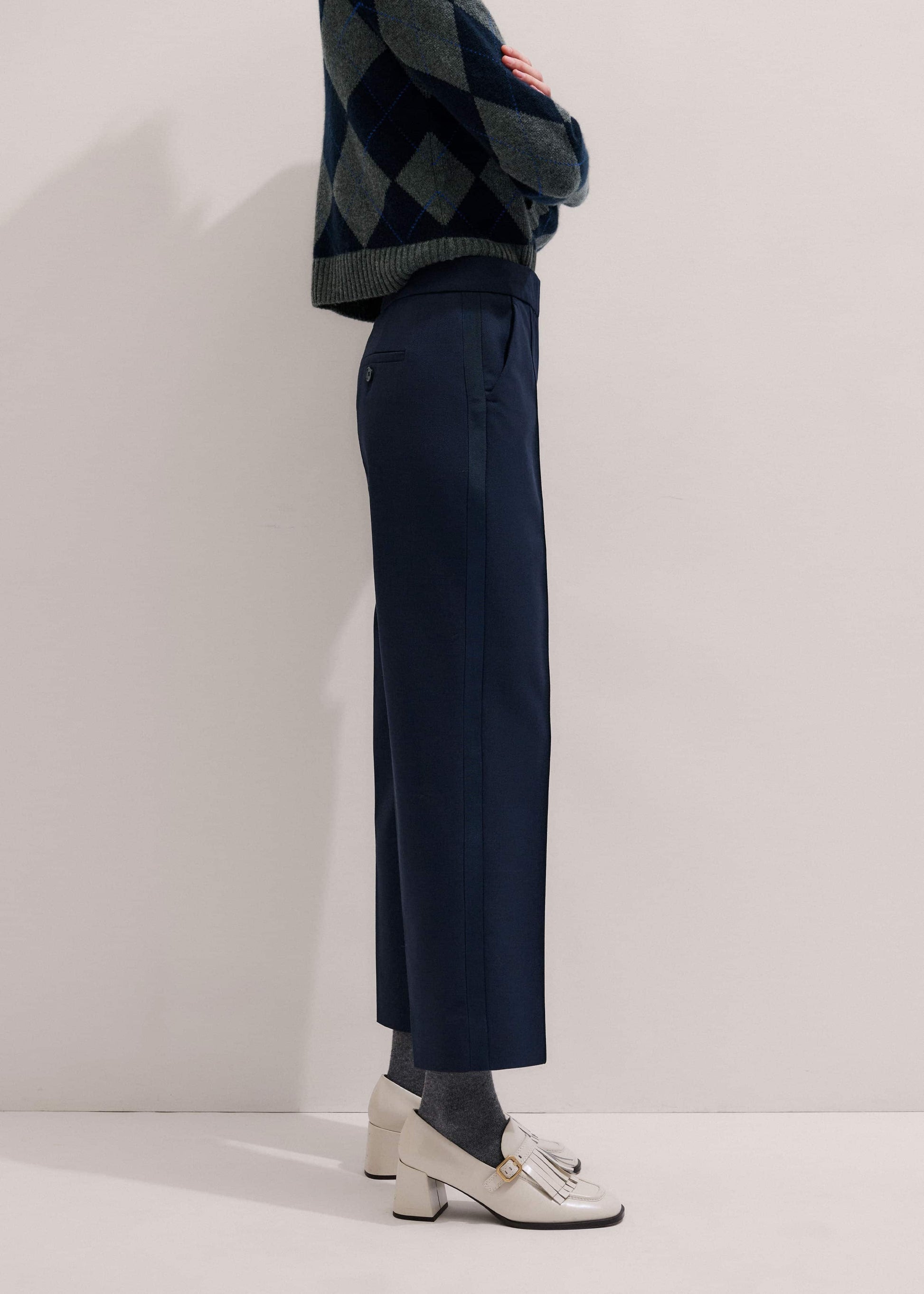 Navy Slim Crop Forever Pant | Pants