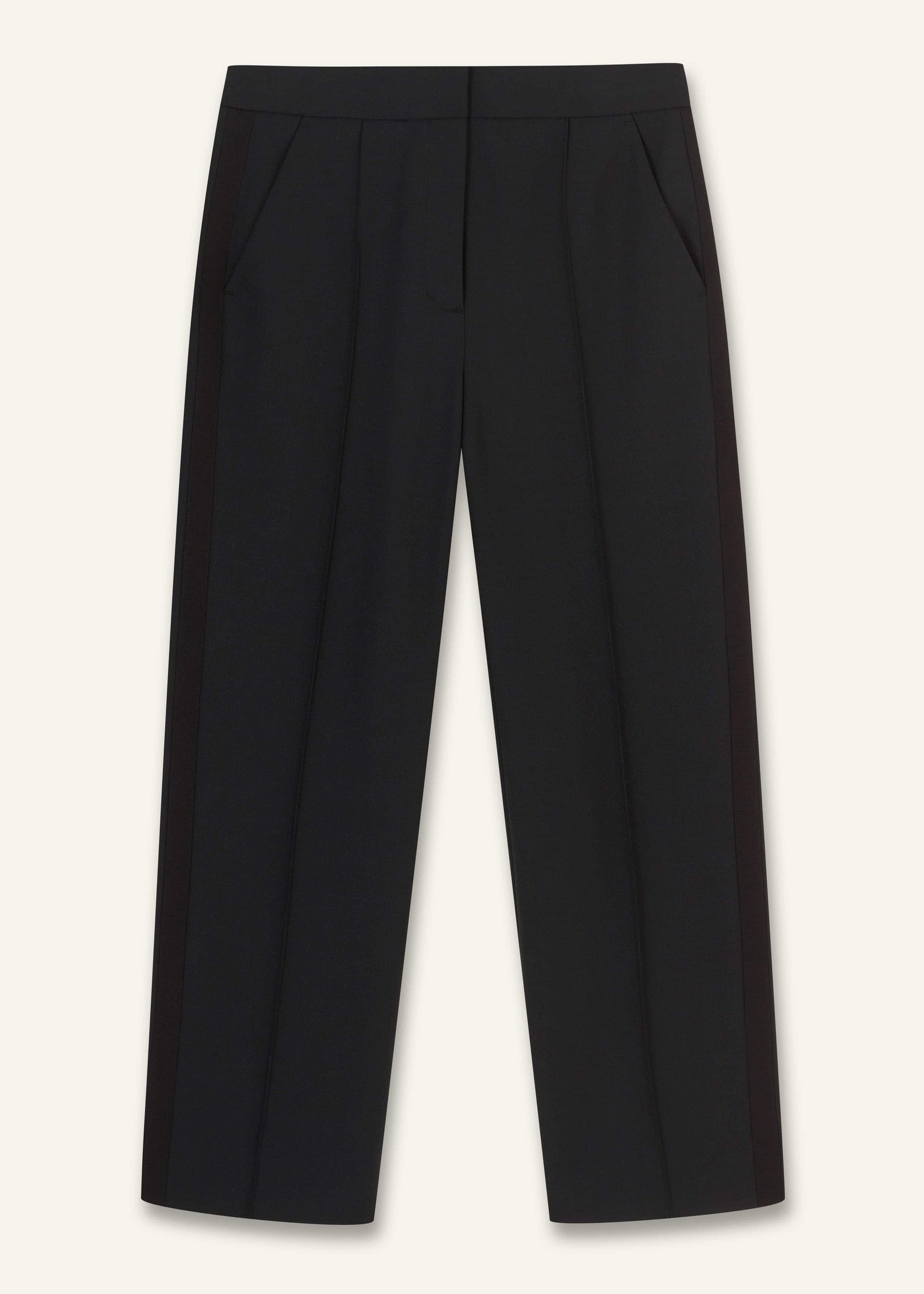 Black Slim Crop Tux Pant | Pants