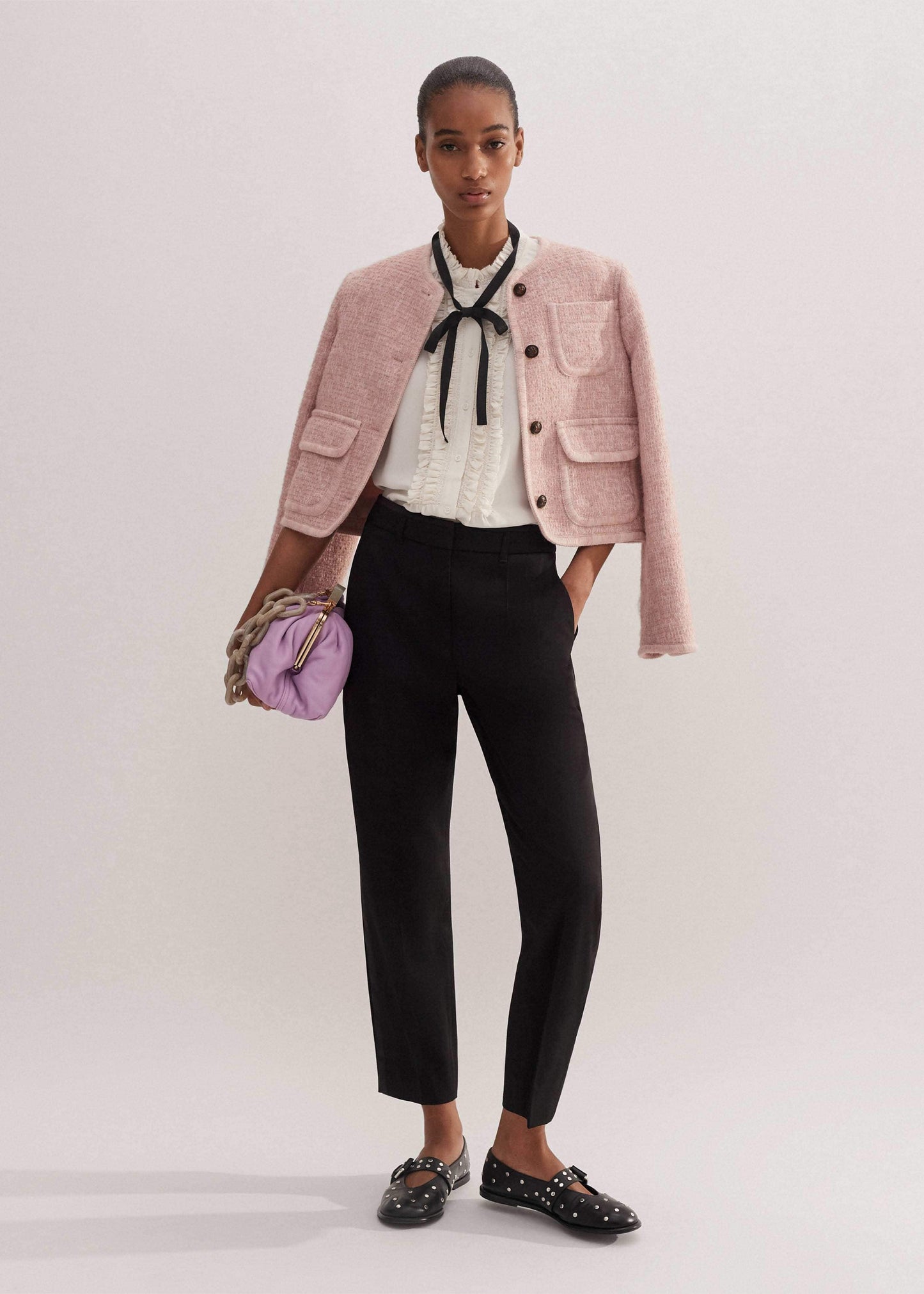 Black Slim Crop Forever Tux Pant | Woven Pants