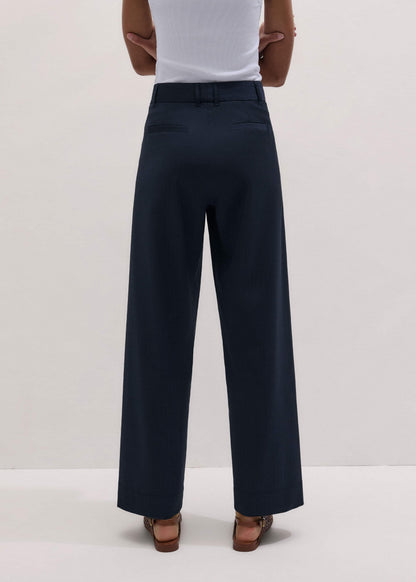 Navy Pinstripe Clever Pant