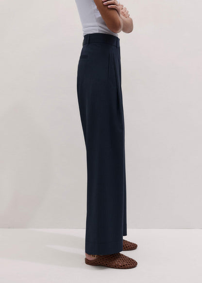 Navy Pinstripe Clever Pant