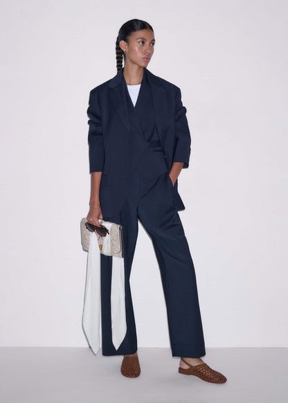 Navy Pinstripe Clever Pant