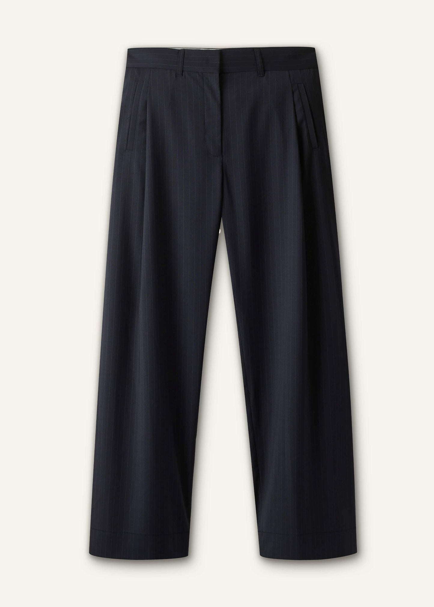 Navy Pinstripe Clever Pant