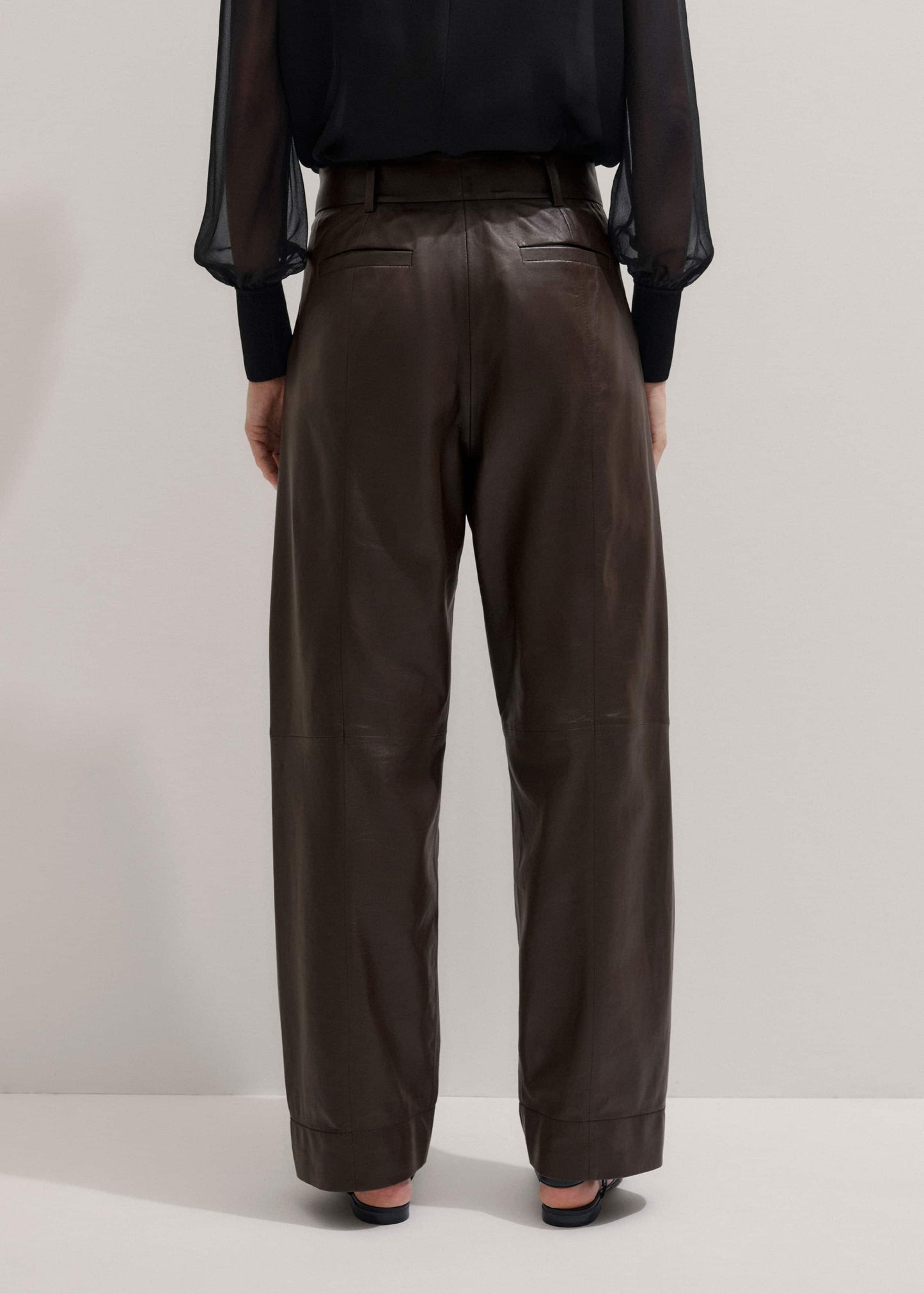 Brown Leather Clever Tapered Pant