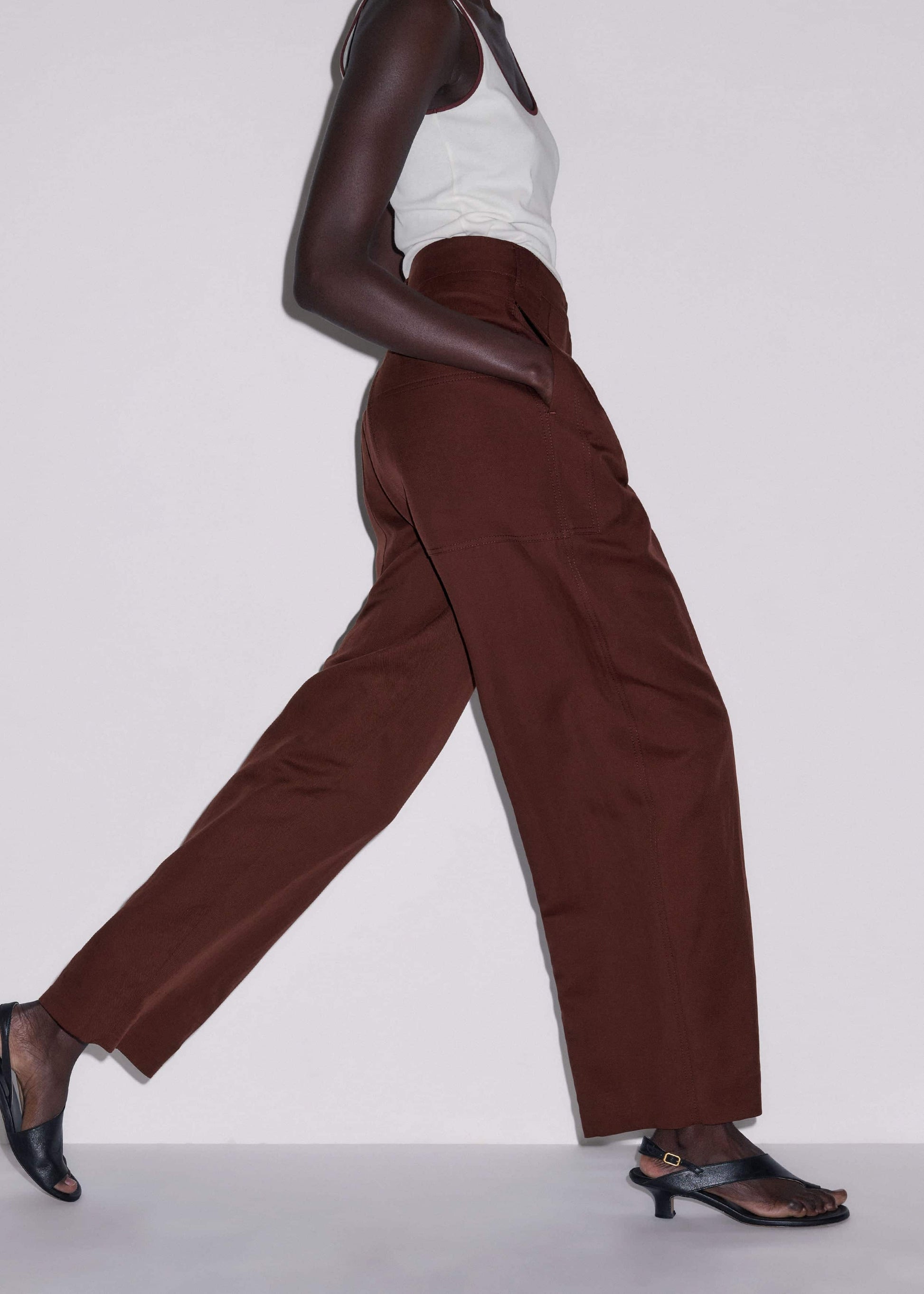 Cinnamon Brown Extreme Taper Pant