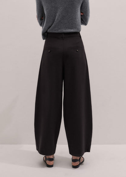 Brown Barrel-Leg Pant