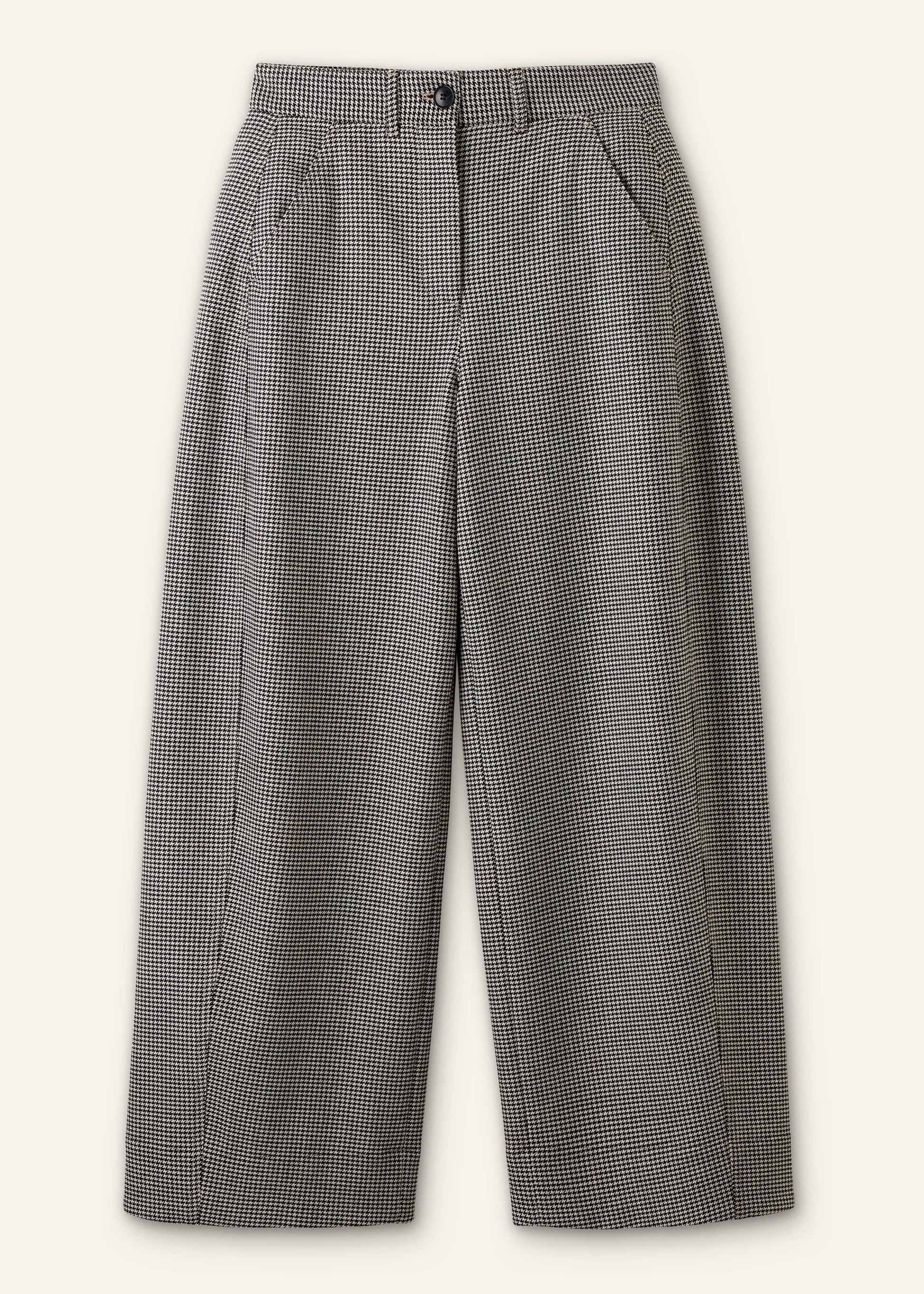 Ivory Houndstooth Extreme Tapered Pant