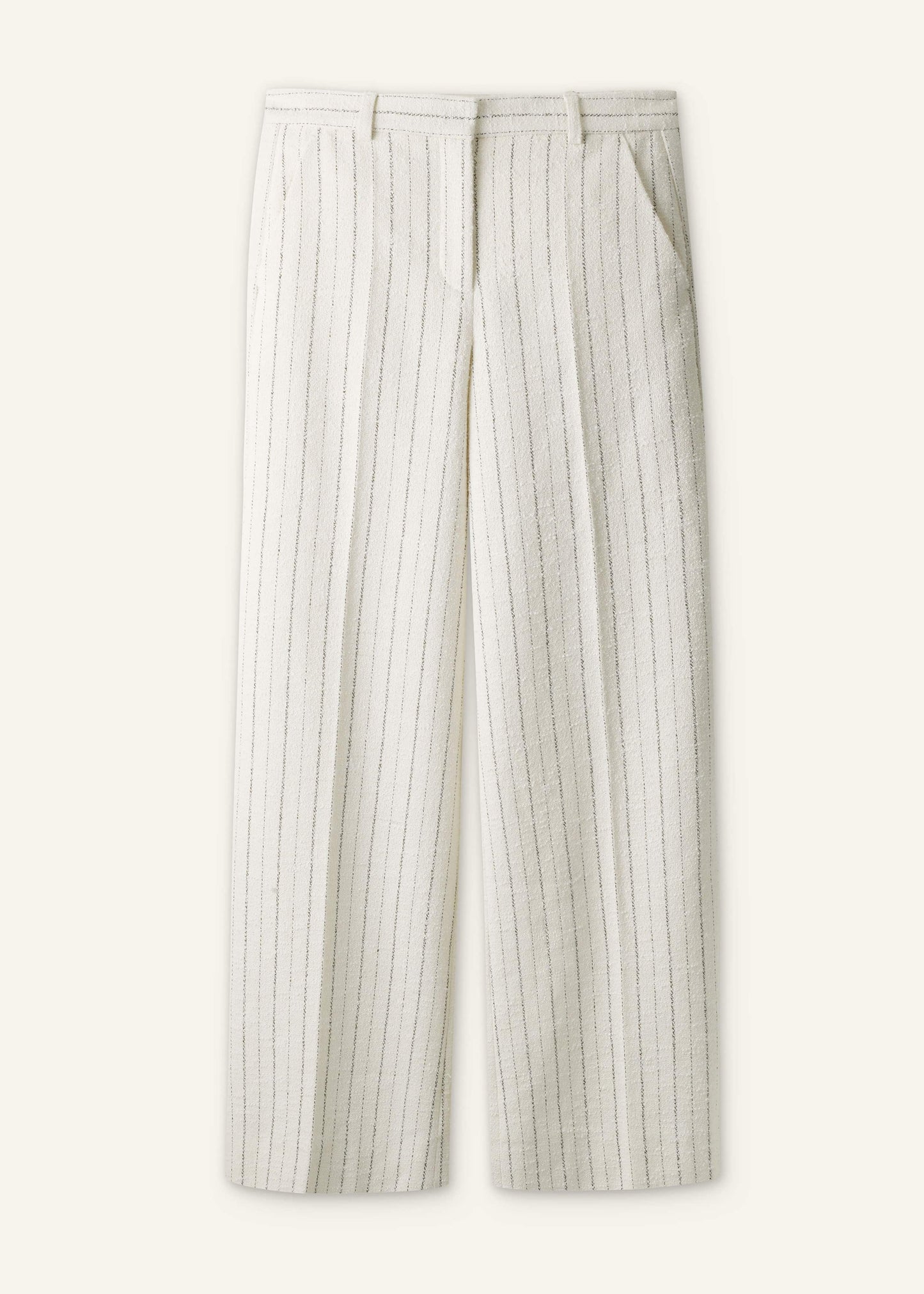 Ivory Striped Leg Elongator Pant