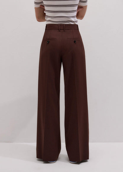 Cinnamon Pinstripe Leg Elongator Pant