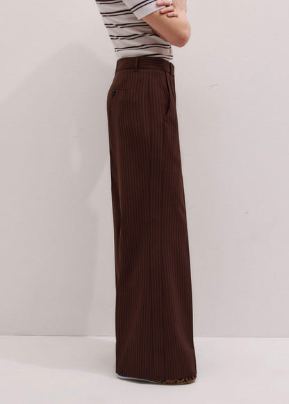 Cinnamon Pinstripe Leg Elongator Pant