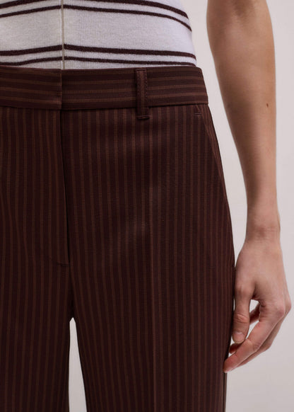 Cinnamon Pinstripe Leg Elongator Pant