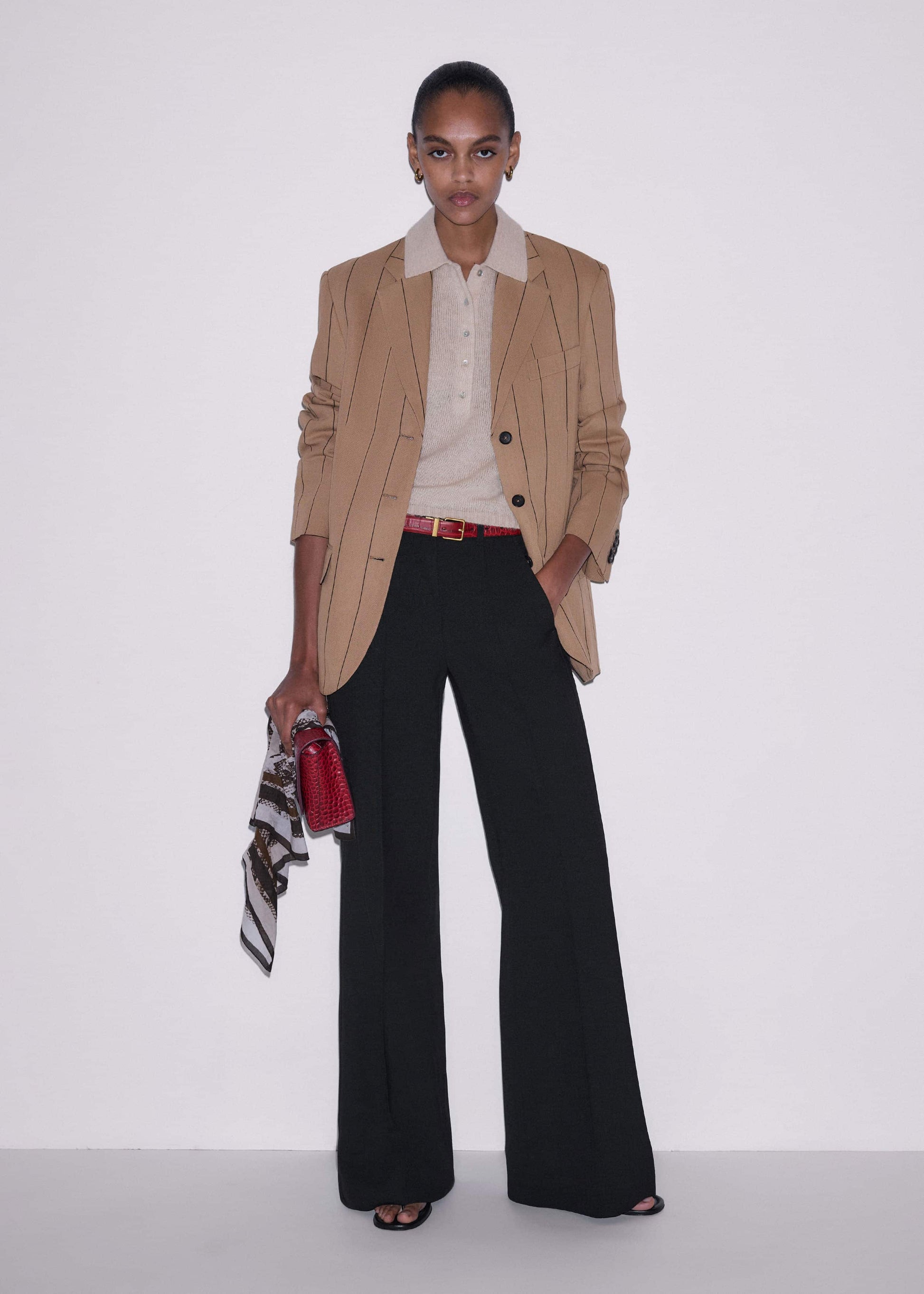 Black Tailored Leg Elongator Pant