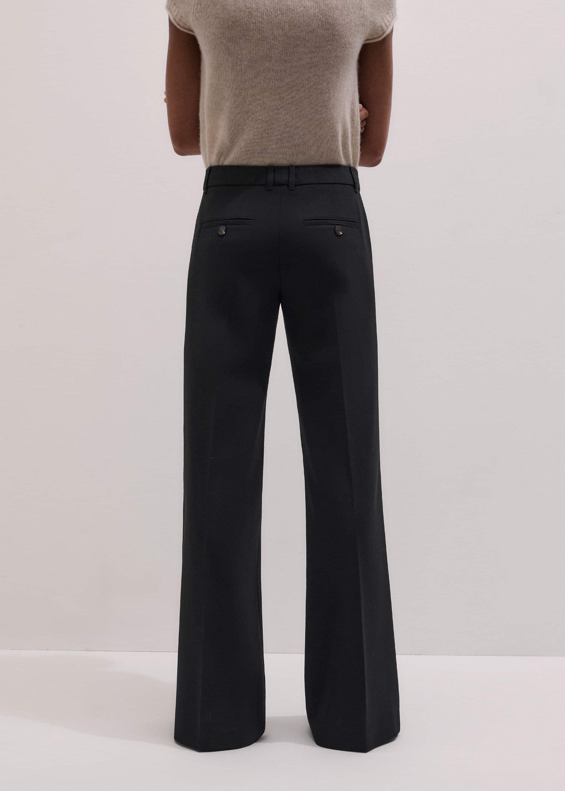 Black Tailored Leg Elongator Pant