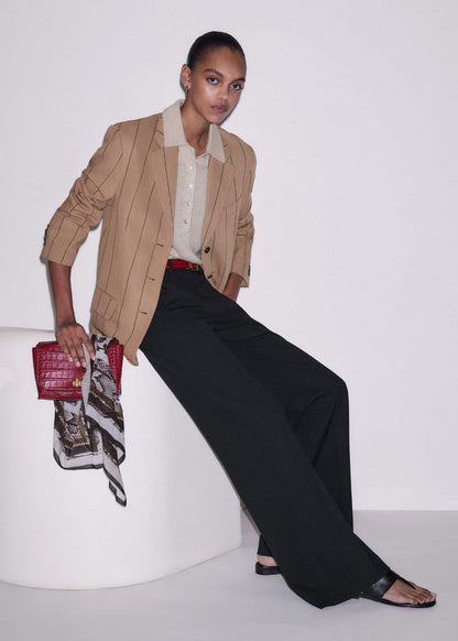 Black Tailored Leg Elongator Pant