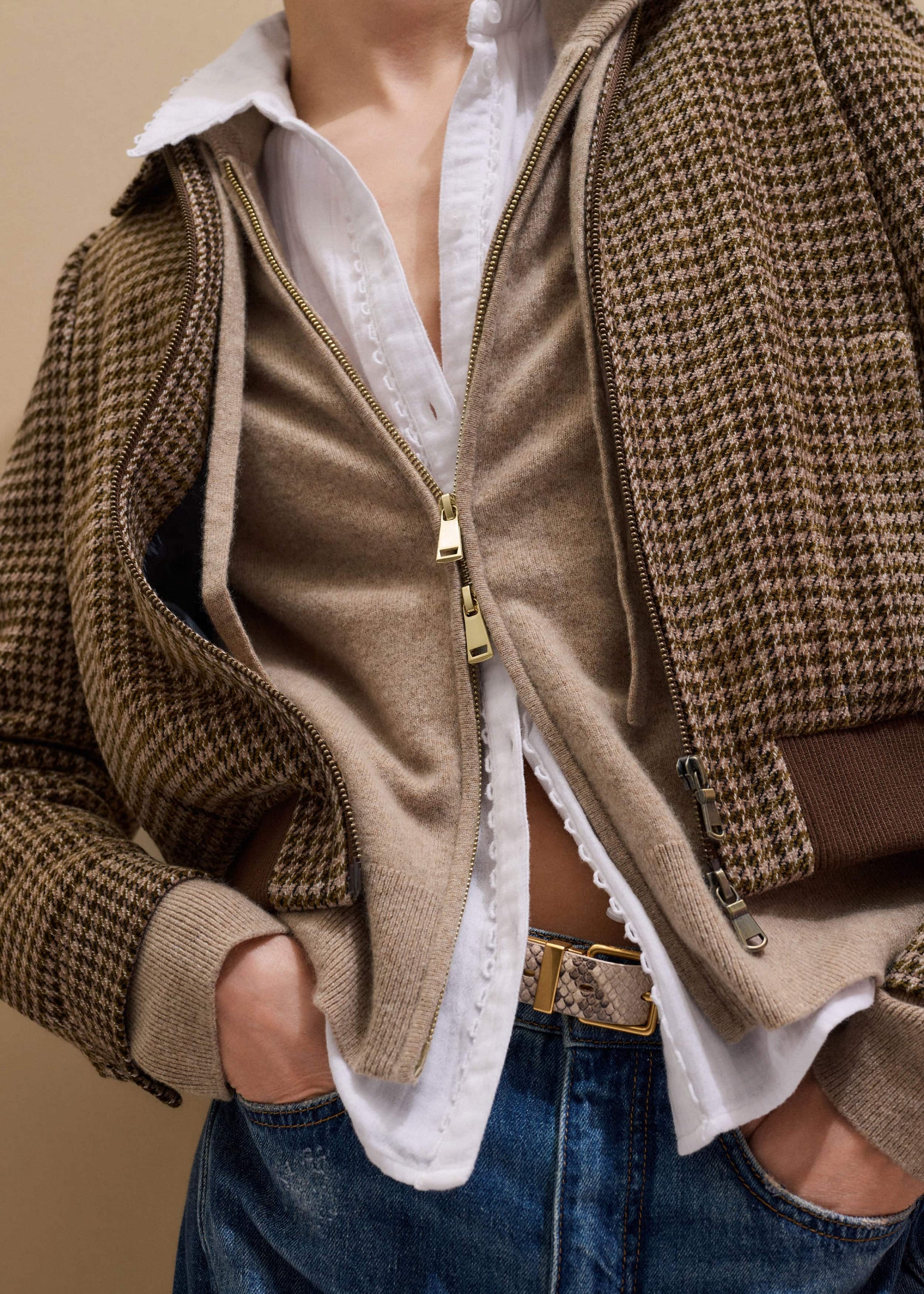 White Cheesecloth Trim Detail Shirt