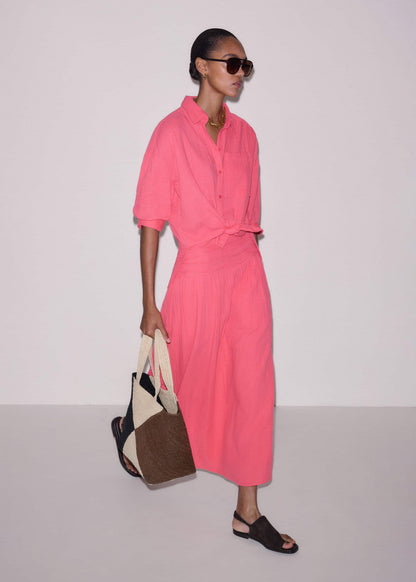 Pink Cheesecloth Relaxed Shirt