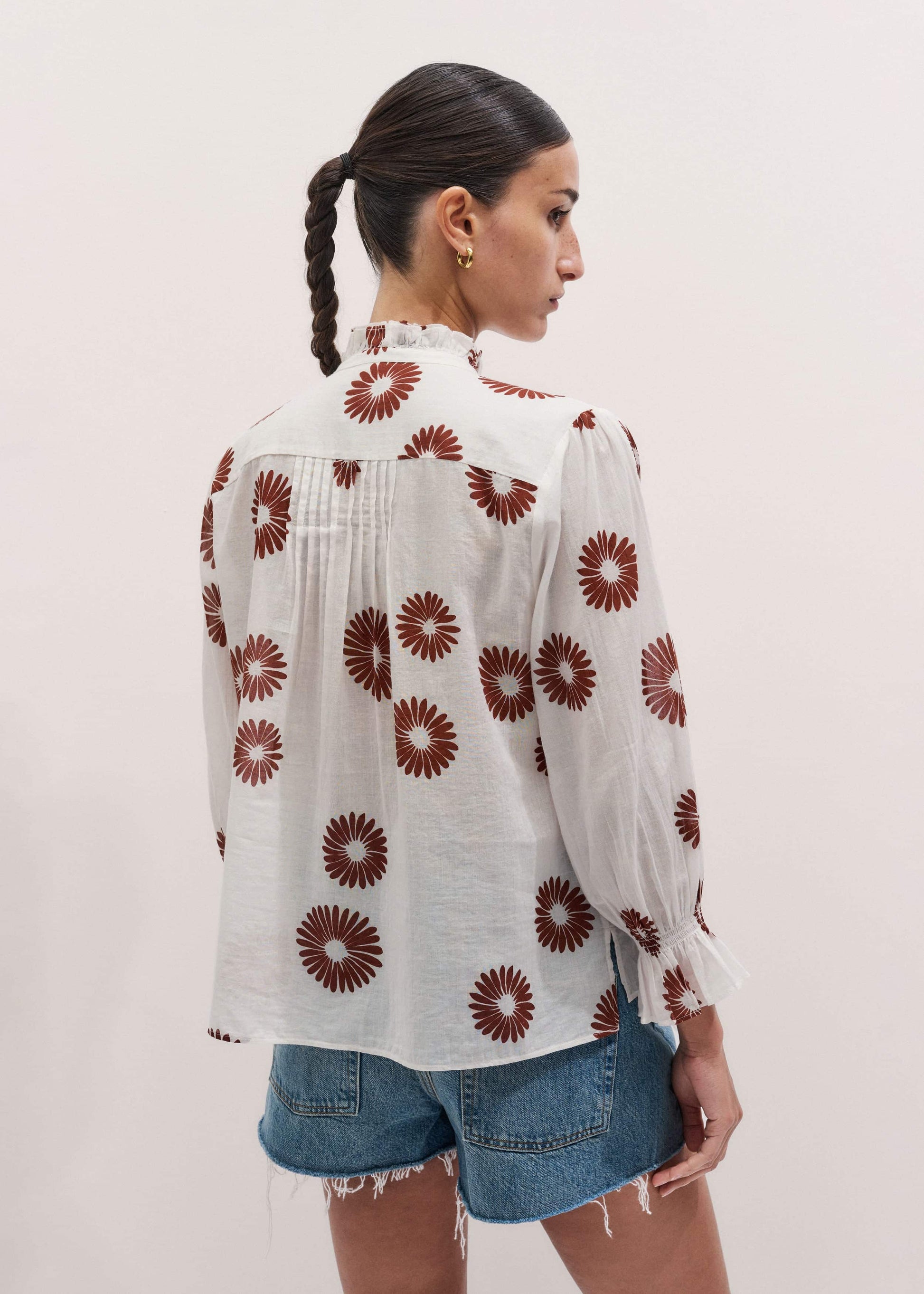Cream Summer Swing Blouse