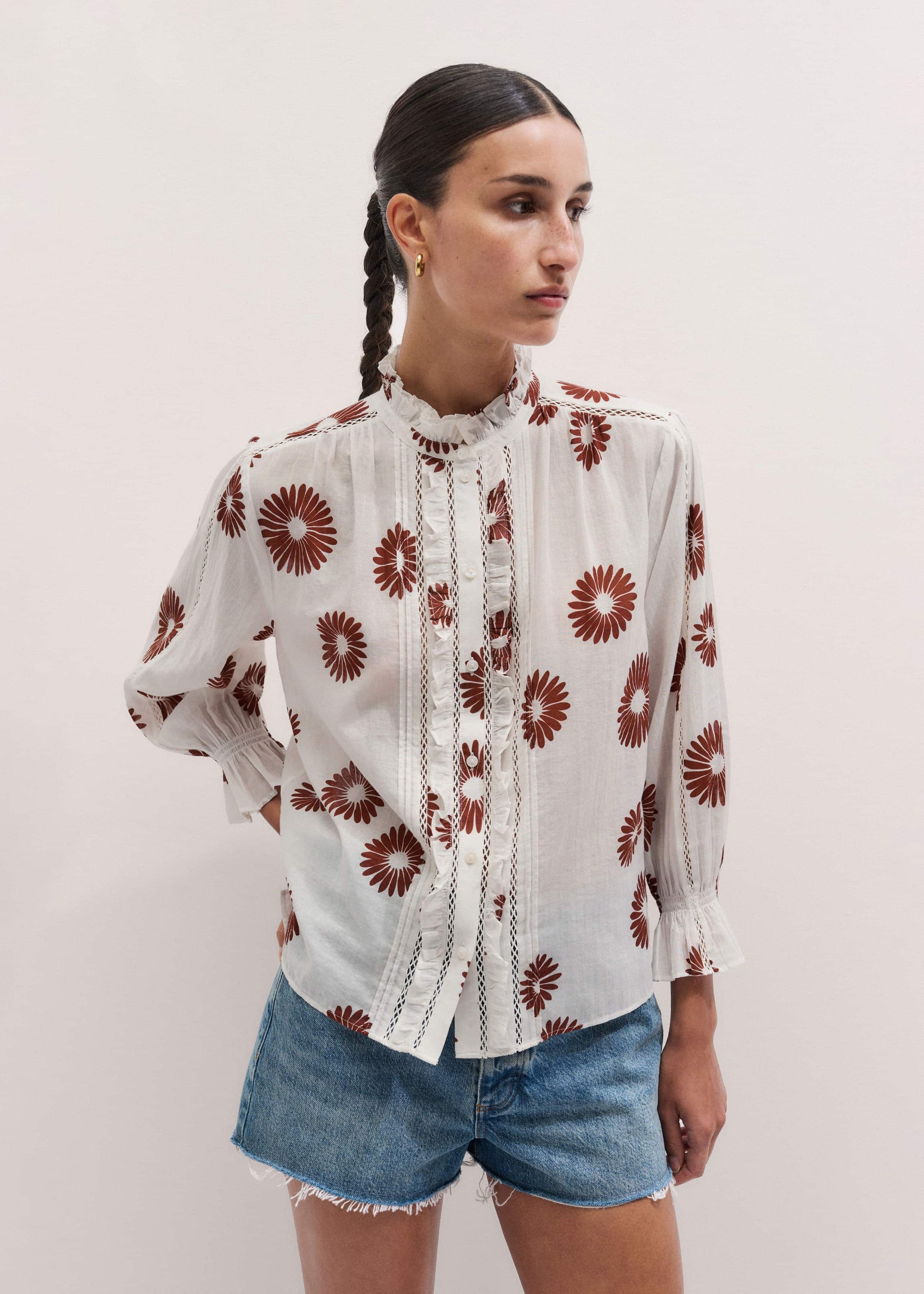 Cream Summer Swing Blouse