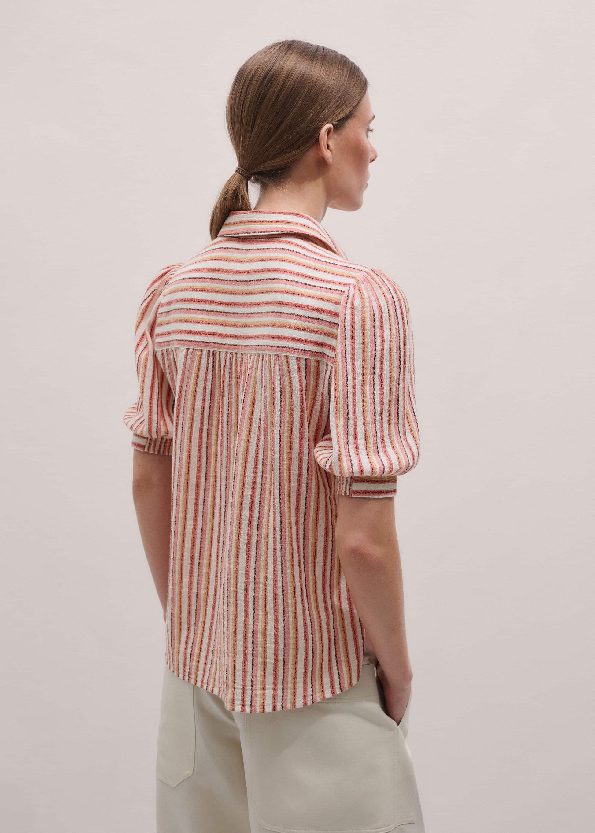 Pink Stripe Summer Blouse