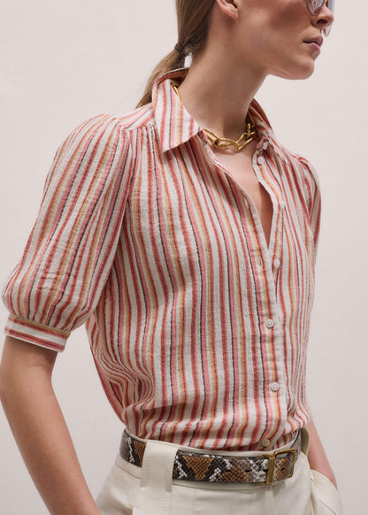 Pink Stripe Summer Blouse