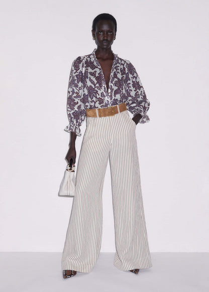 Cream Floral Print Blouse