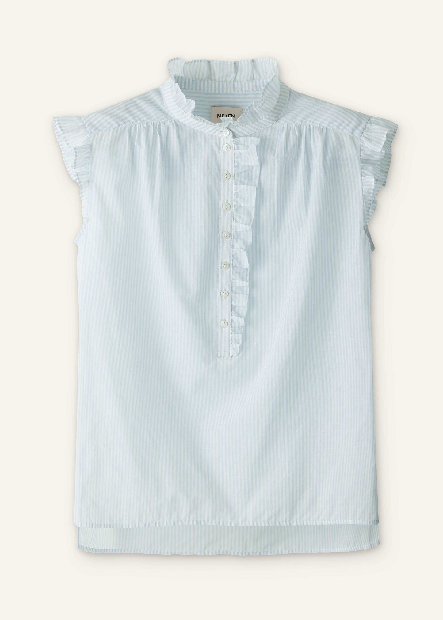 ME+EM's Blue Soft Stripe Blouse