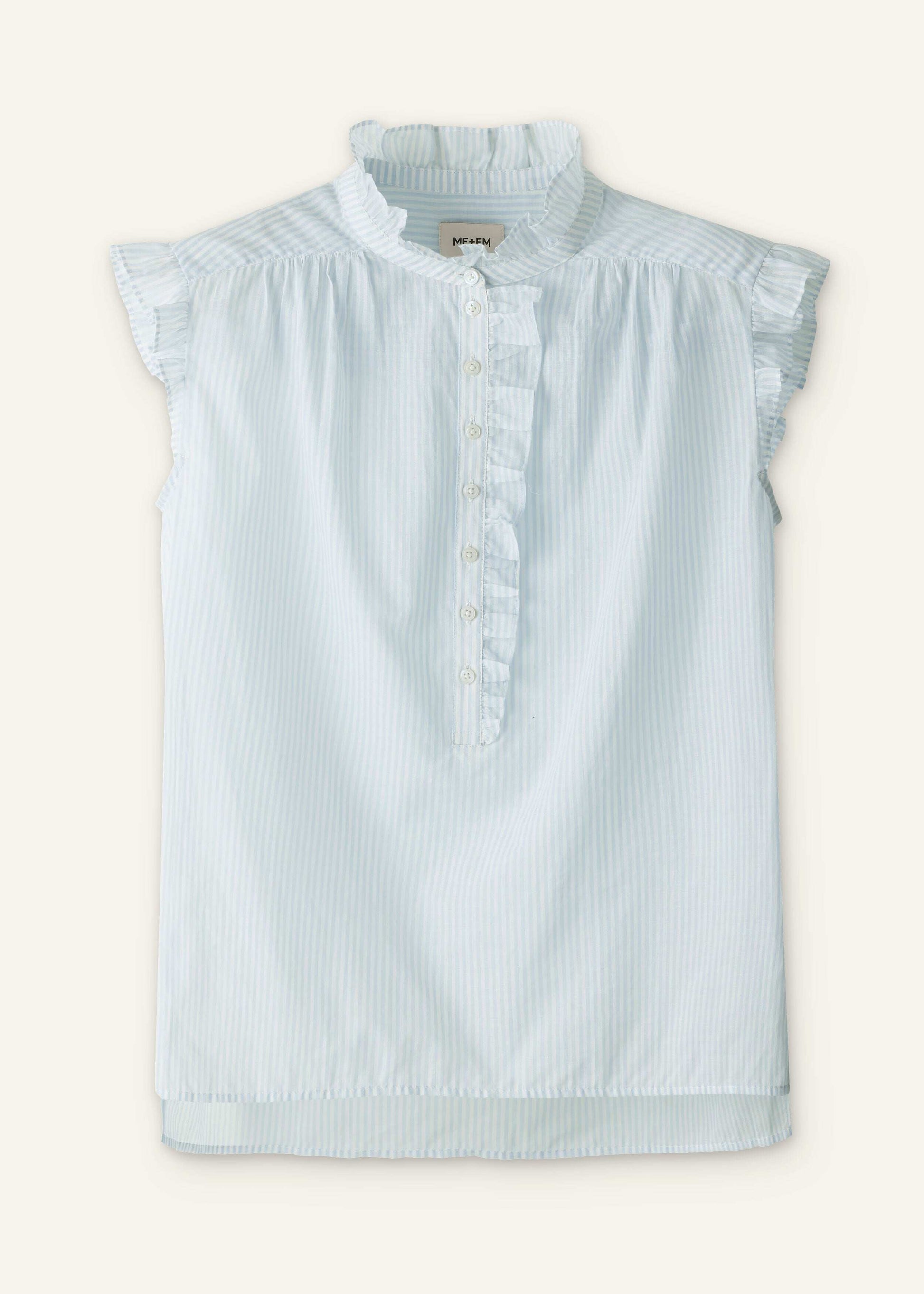 ME+EM's Blue Soft Stripe Blouse